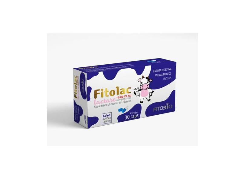 Suplemento Fitolac Lactase 10.000 Fitobio - 30 Cápsulas
