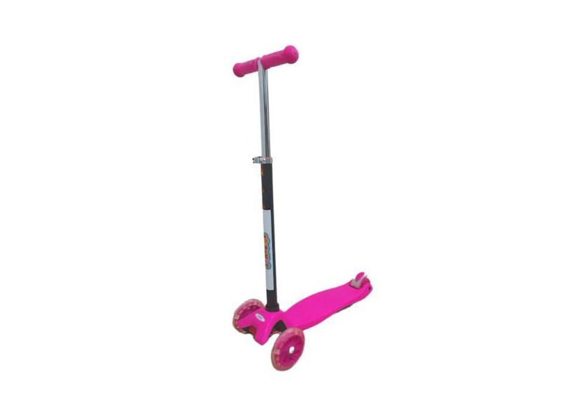 Patinete Infantil 3 Rodas Rosa Importway C/ Altura Regulável