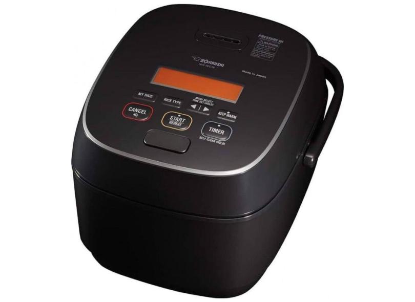 Panela de Arroz Elétrica até 10 xícaras não Cozidas com Painel de Controle, 110V 700W, Zojirushi NW JEC18BA, Preta