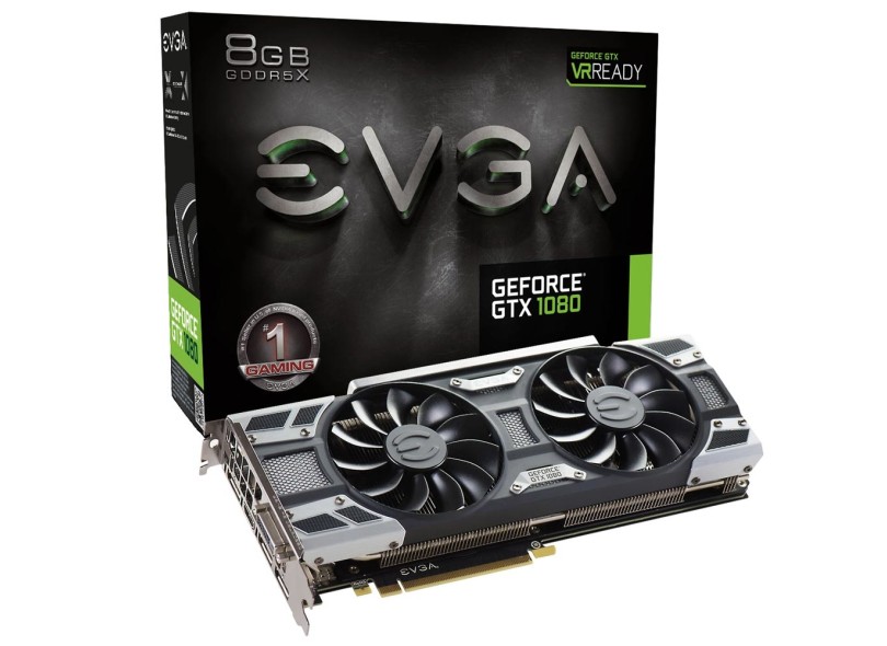Placa de Video NVIDIA GeForce GTX 1080 8 GB GDDR5X 256 Bits EVGA 08G-P4-6181-KR