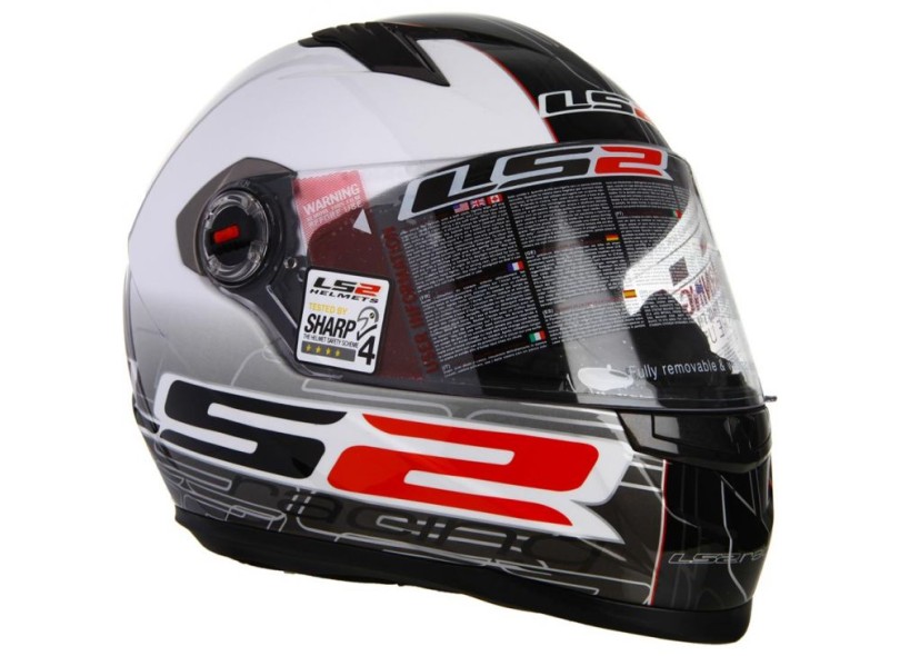 Capacete LS2 FF358 Fechado Fecho Engate Micrométrico