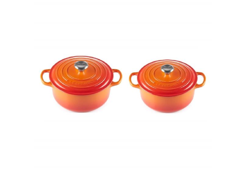 Jogo de Panelas Redonda Signature 20/24cm Laranja Le Creuset