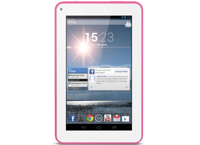 Tablet Multilaser Supra 8 GB LCD 7" Android 4.4 (Kit Kat) NB178