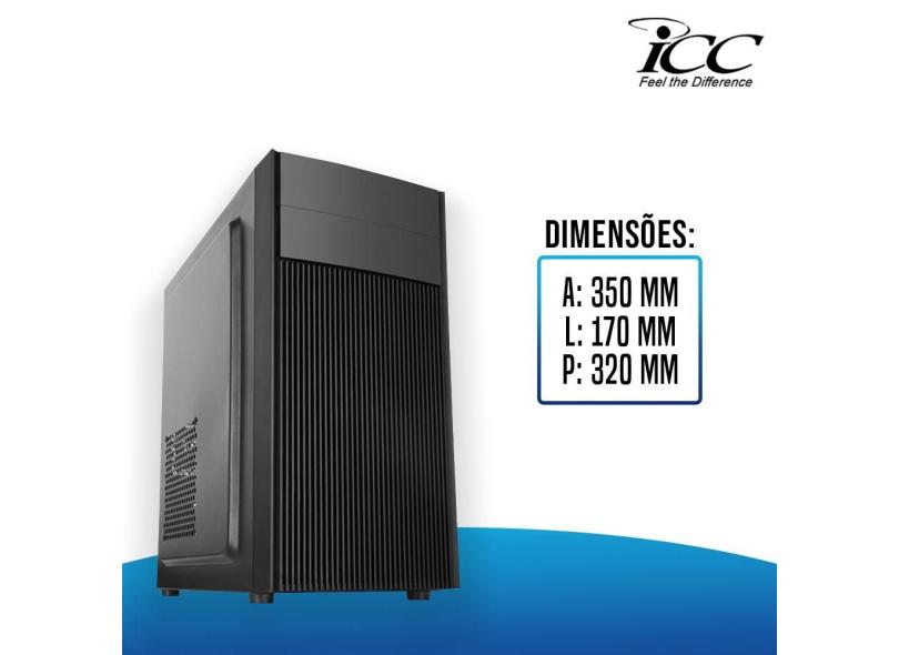 Computador Desktop ICC IV2586SM19 Intel Core I5 8gb HD 120GB SSD HDMI FULL HD Monitor LED 19,5