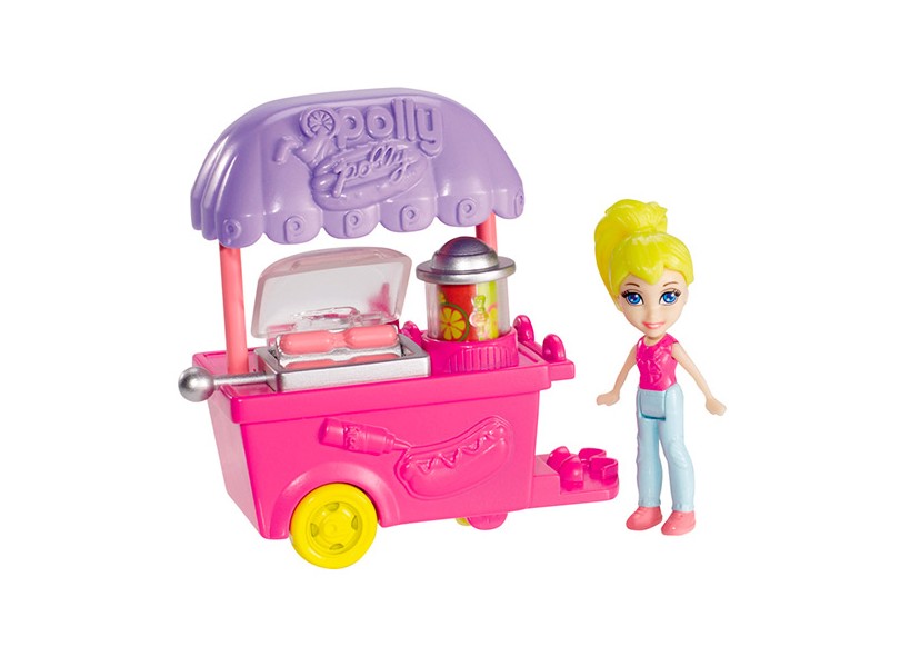 Mini Boneca - Polly Pocket - Polly com Veículo - Carro de