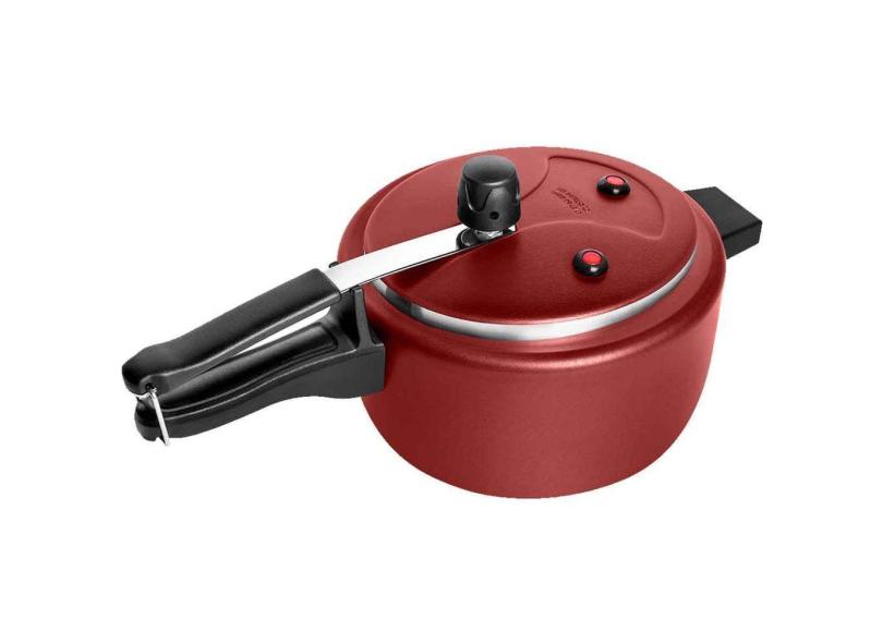 Panela De Pressão Antiaderente 2,5 Litros Tulipa Masterflon Vermelho Patolux