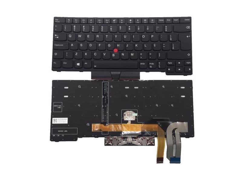 Teclado p/ notebook lenovo thinkpad t490  e480  br sem iluminação - FT