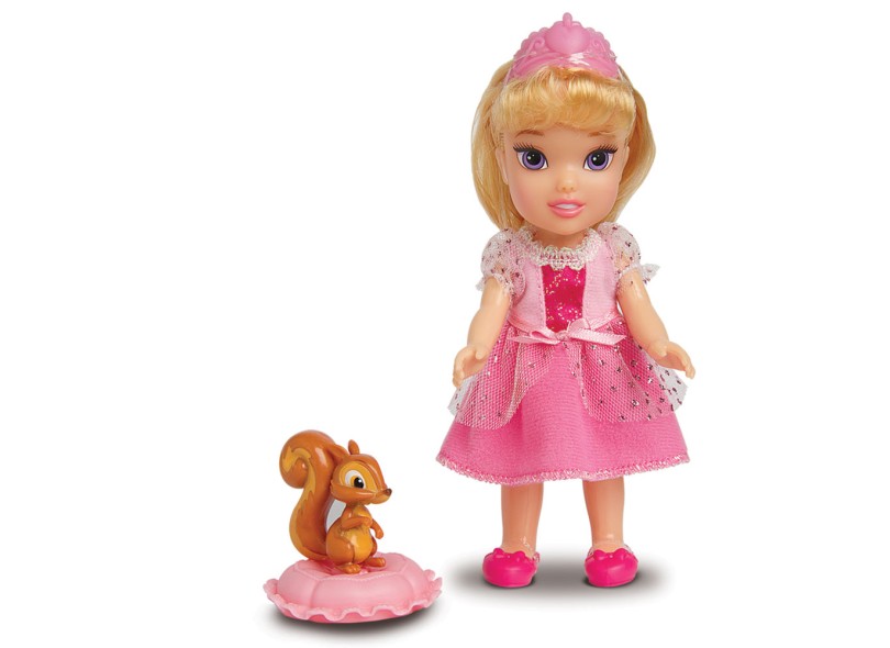 Boneca Princesas Disney Minha Pequena Princesa com PET Aurora Mimo