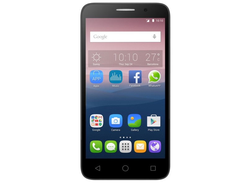 Smartphone Alcatel 5016J 2 Chips 8GB Android 5.1 (Lollipop) 3G Wi-Fi
