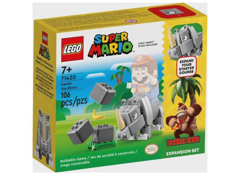 Lego Mario Pacote Expanção Rampi, O Rinoceronte 106 Peças em Promoção é ...