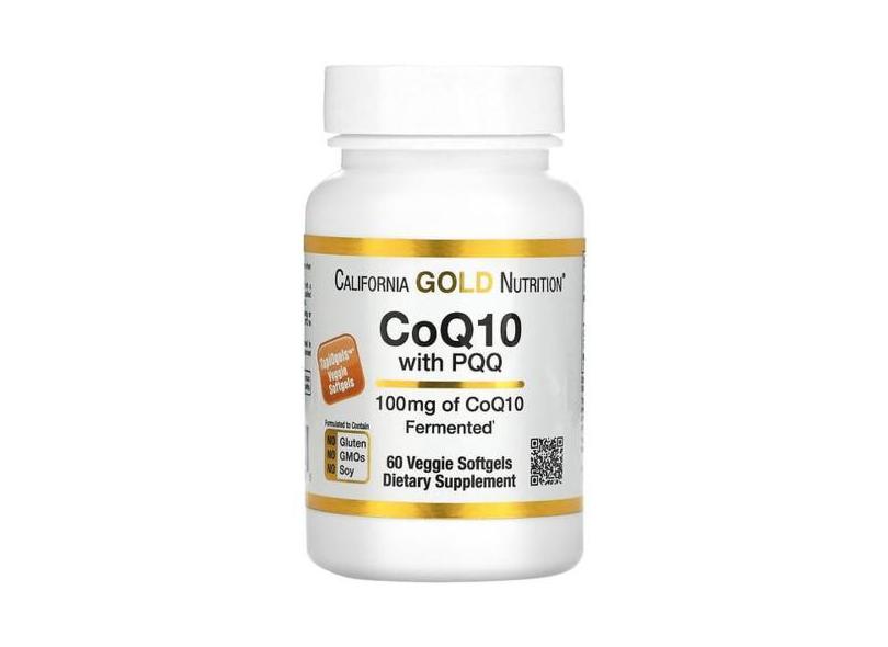 California Gold Nutrition, Coq10 Com Pqq 100 Mg, 60 Cápsulas Vegetais