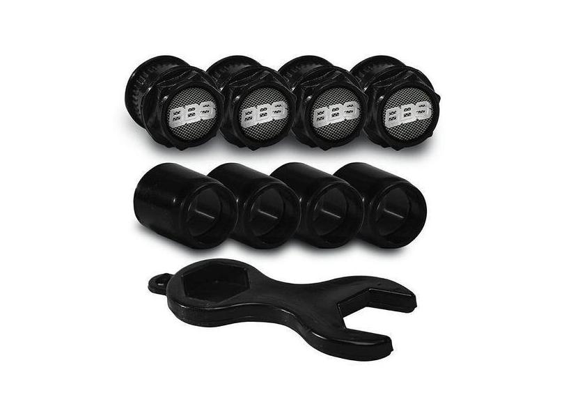 Bicos Capa de Válvula Preto Pneu BBS Carbono - DCAPS