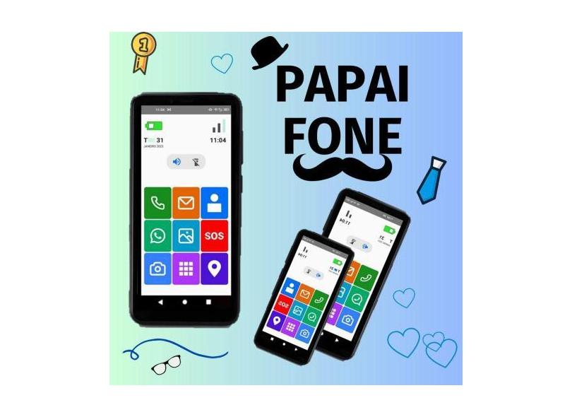 Papaifone 128gb 4g dual icones e tela grande 6.5 envio 24h - TCL