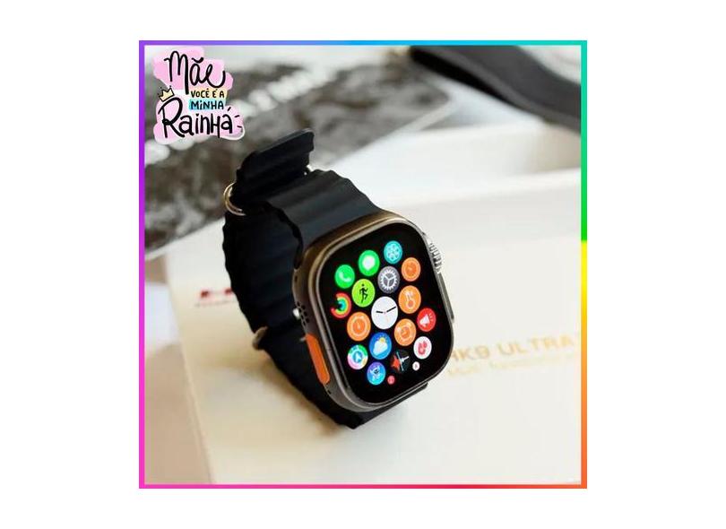 Relogio Smartwatch Presente para Mãe Feminino Preto Ultra 9 Para Samsu