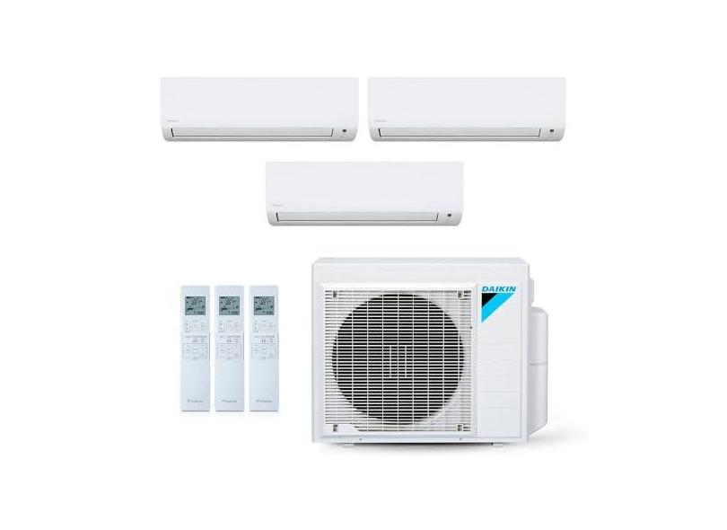 Ar-Condicionado Multi Split Inverter Daikin 24.000 BTUs (2x Evap HW 9.000 + 1x Evap HW 20.000) Quente/Frio 220V