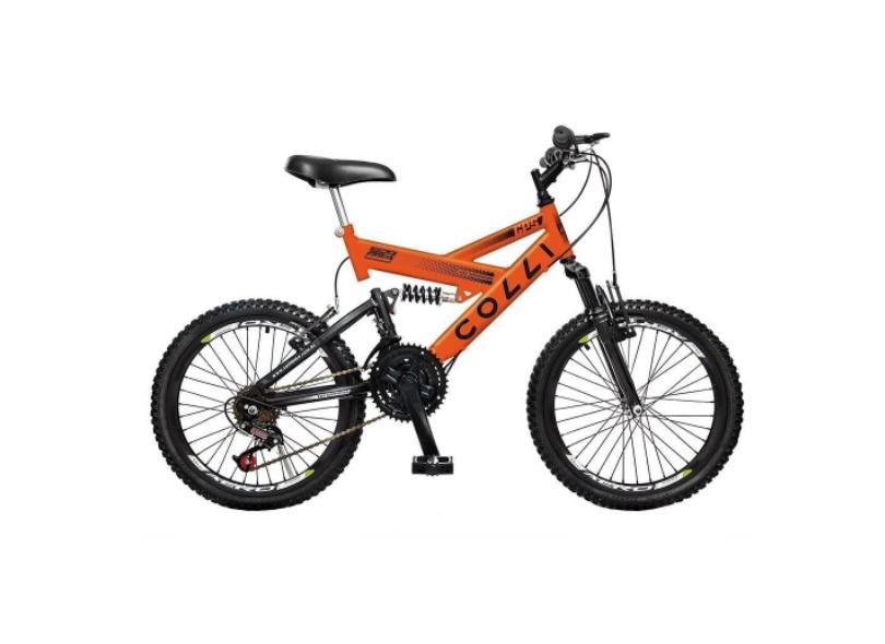 Bicicleta Colli GPS Aro-20 Com Dupla Suspensão, 36 Raias e 21