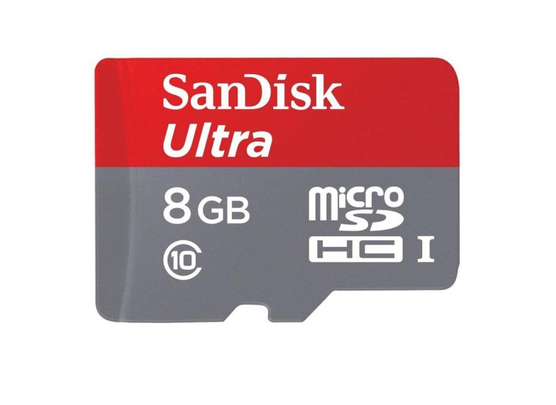 Cartão de Memória Micro SDHC-I com Adaptador SanDisk Ultra 8 GB SDSDQUAN-008G-G4A