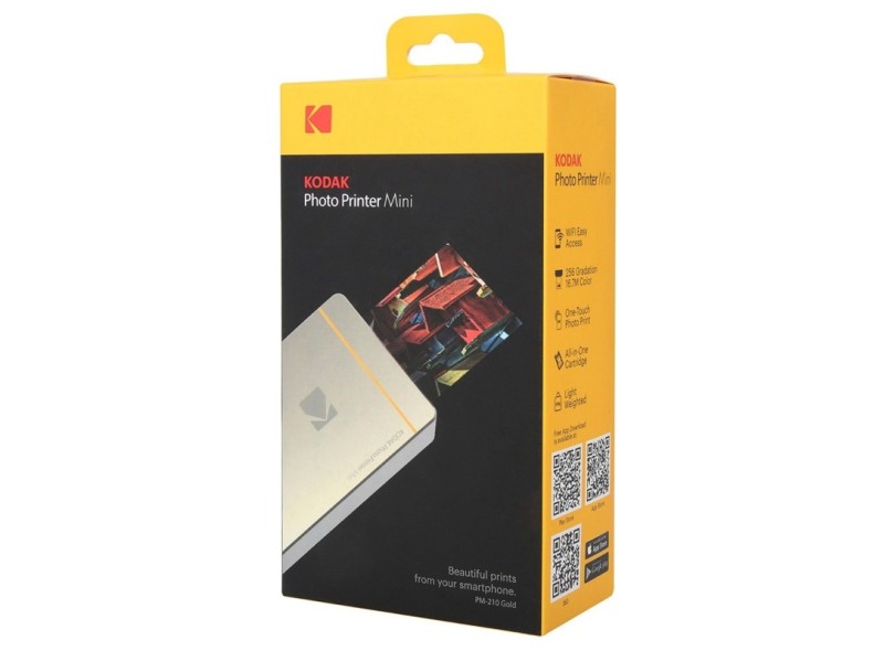 Impressora Fotográfica Kodak PM210 Mini Dye-Sublimation Colorida Sem Fio