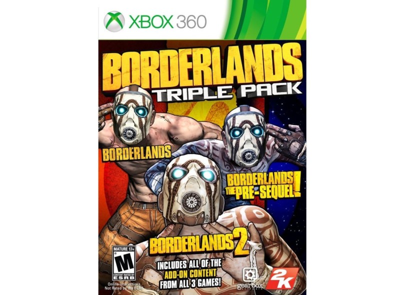 Jogo Borderlands Triple Pack Xbox 360 2K