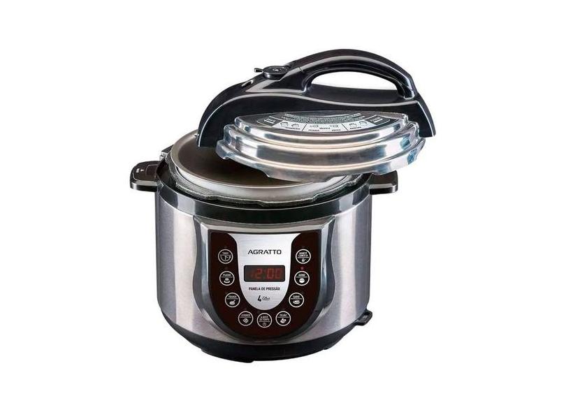 Panela De Pressão Elétrica 4l Painel Digital E Timer Agratto Ped-02 220v PED