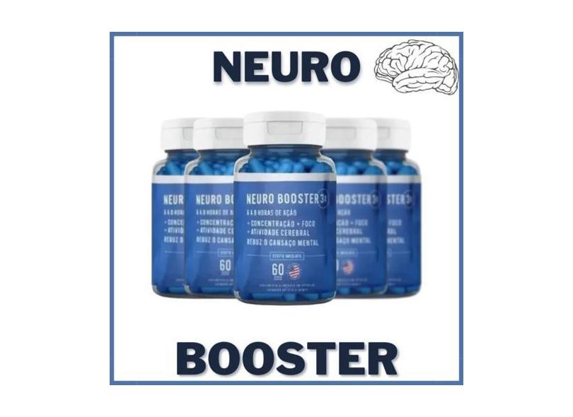 5 Potes Neuro Booster - Melhor Desempenho Mental - 60 Caps.