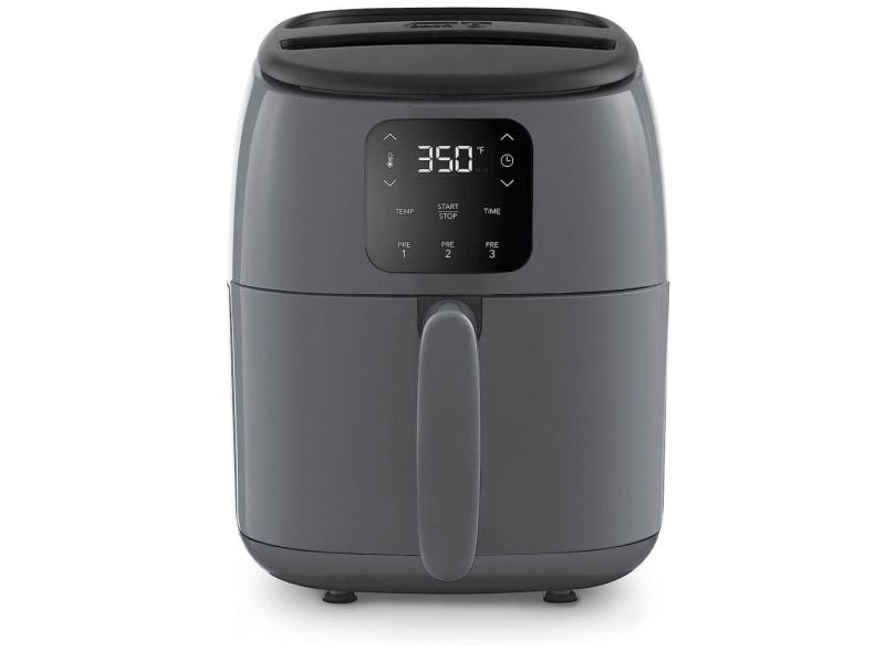 Fritadeira Elétrica AirFryer Digital, Capacidade 2.4L, 1000W 110v, DASH DCAF260GBGY02, Cinza escuro