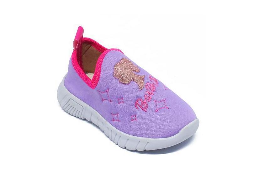 Tenis Infantil Casual Barbie Bi  Escolar Lilas -  Beanna Calçados, Lil