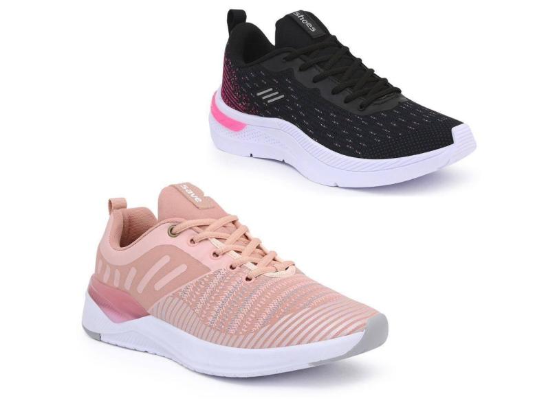 Tênis Feminino Fitness Esportivo Caminhada Confortável Kit em