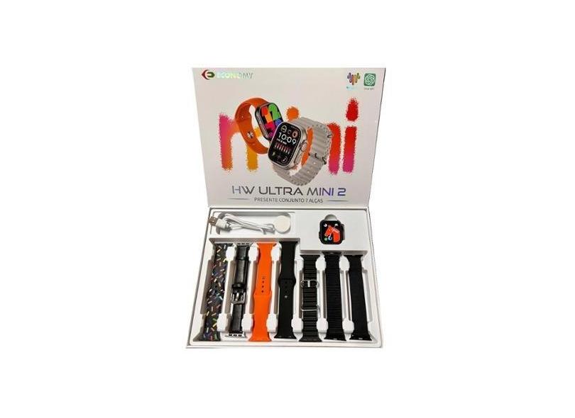 Relogio Smartwatch Hw Ultra Mini2 41mm +7 Pulseiras Com Chat GPT - Preto-Unissex