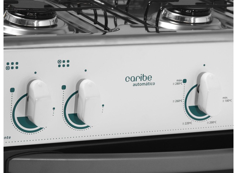 Fogão de Piso Esmaltec 6 Bocas Acendimento Automático Caribe Automático 6Q