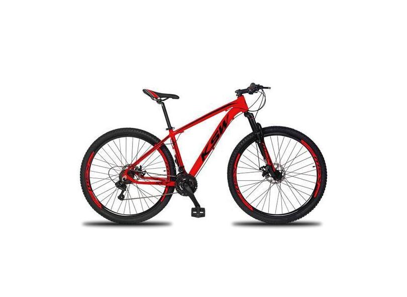 Bicicleta Aro 29 Ksw 27 Marchas Shimano, Freio Hidraulico/k7, Preto, V