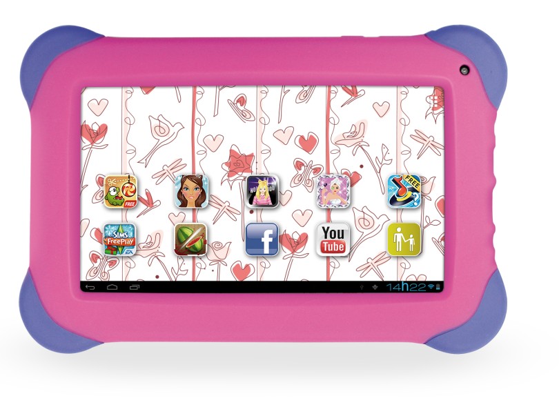 Tablet Multilaser Kid Pad 4 GB 7" Wi-Fi Android 4.0 (Ice Cream Sandwich) NB047