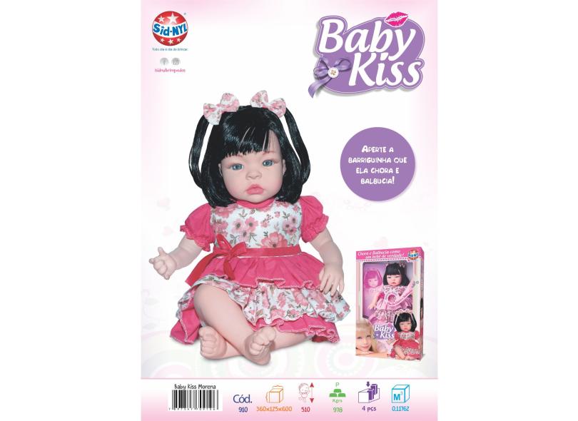 Boneca Bebê Baby Kiss Sid-Nyl