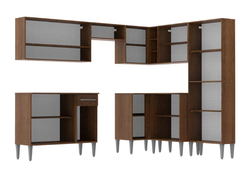 Cozinha Completa 1 Gaveta 15 Portas Emilly Rock Madesa