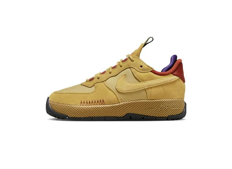 Nike Tênis feminino Nike Air Force 1 Wild, Ouro trigo/laranja robusto/roxo campo, 37