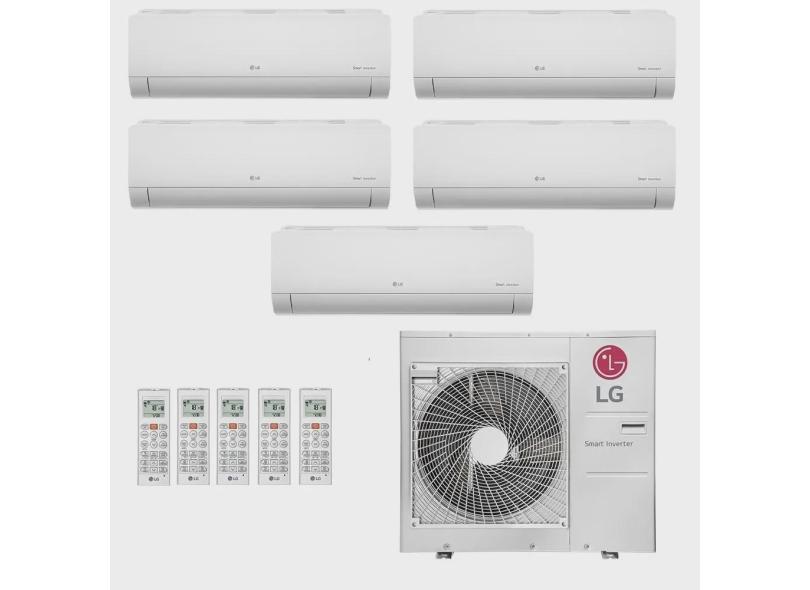 Ar-Condicionado Multi Split Inverter LG 36.000 (4x Evap hw 9.000 + 1x Evap hw 12.000) Quente/Frio 220V