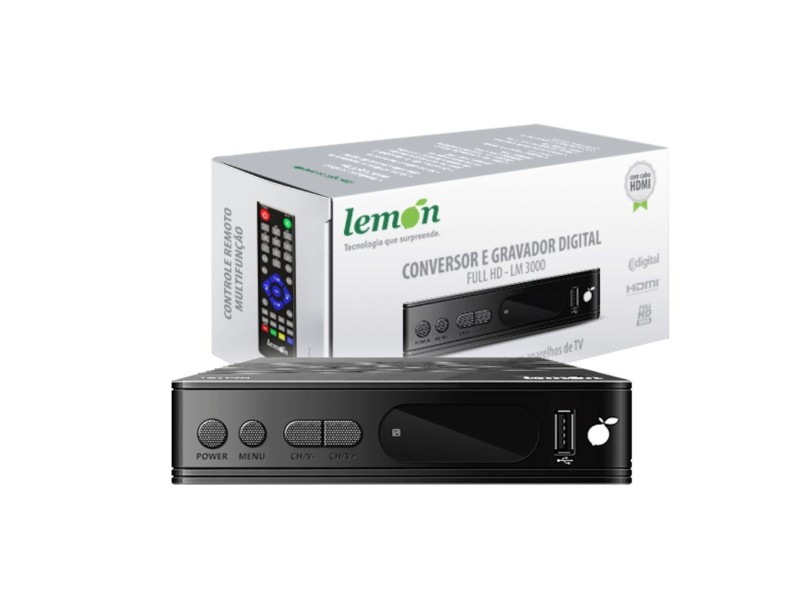 Conversor Digital Full HD HDMI USB Lm-3000 Lemon