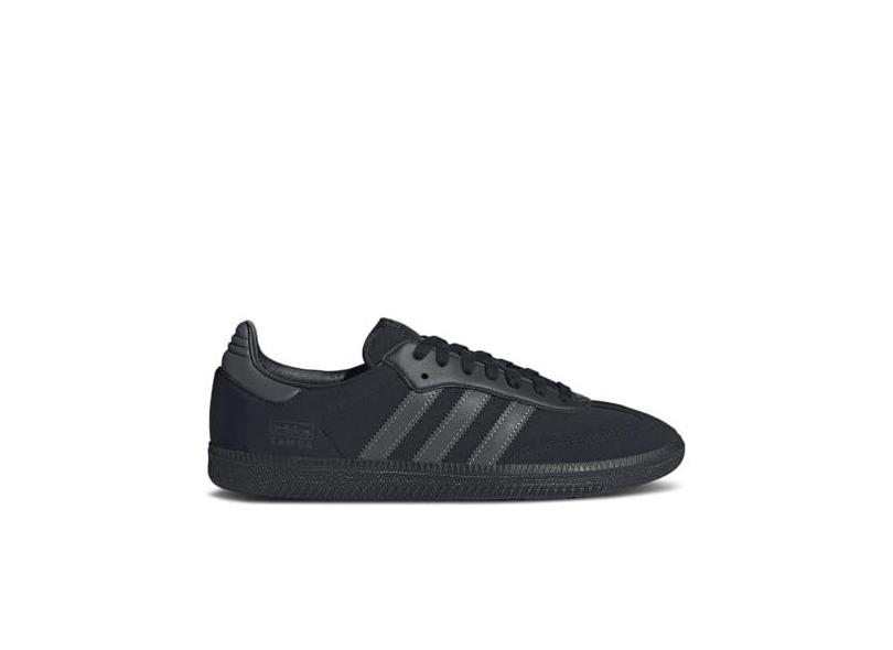 adidas Tênis de futebol masculino Performance Samba Classic Indoor, Core Black/Grey Five/Core Black, 41