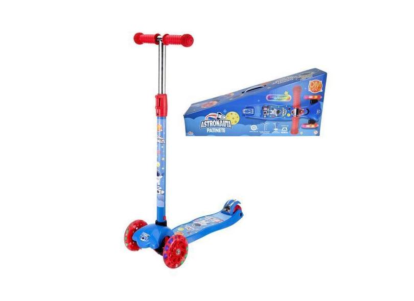 Patinete Astronauta Radical Trinete 3 Rodas Infantil com Luzes Led DM 