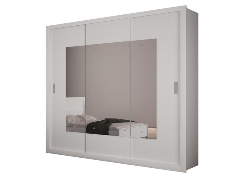 Guarda-Roupa Casal 3 Portas 4 Gavetas com Espelho Veneza Top Luxo Rufato