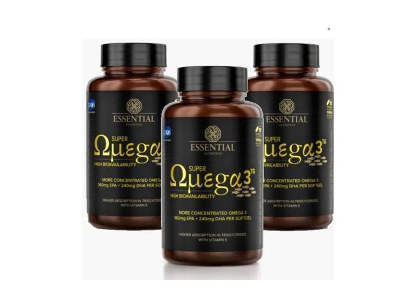 Kit 3 Super Ômega 3 180 Caps - Essential Nutrition