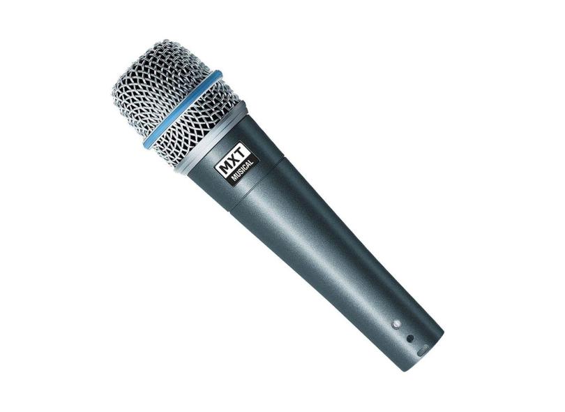 Microfone Dinamico pro BTM-57A Metal - Profissional com Cabo 3 Metros O. D.5.0 mm