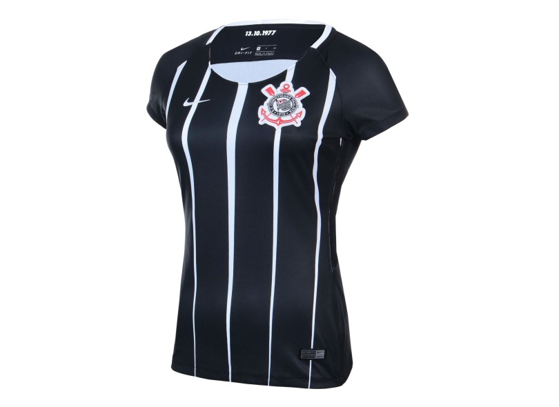 Camisa Torcedor Feminina Corinthians II 2017/18 Sem Número Nike