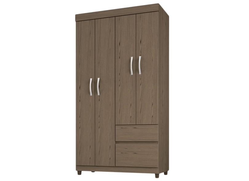 Guarda-Roupas Solteiro 4 Portas 2 Gavetas Lotus 42060 Demóbile