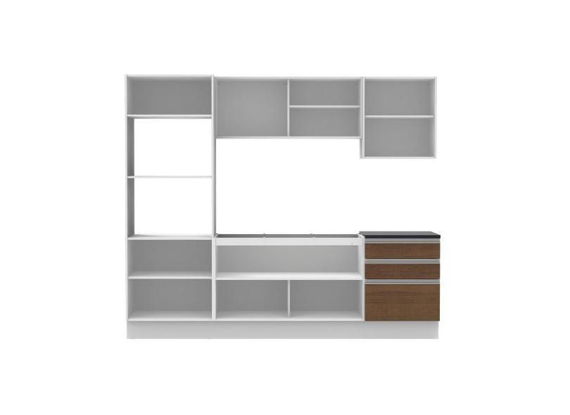 Cozinha Completa 8 Portas 3 Gavetas para Micro-ondas / Forno Acordes Glamy Madesa