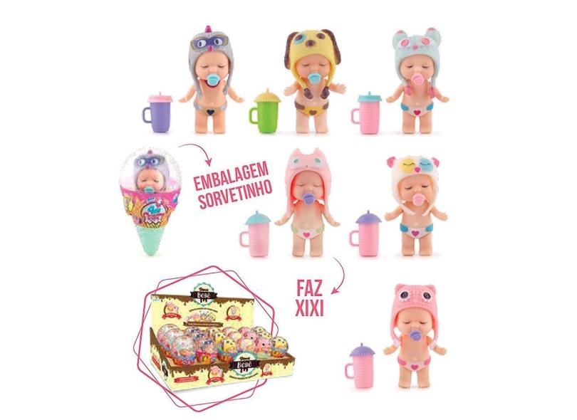 Boneca Doce Bebe Sorvetinho FAZ Xixi Ursinho Polibrinq KB002 – Starhouse  Mega Store