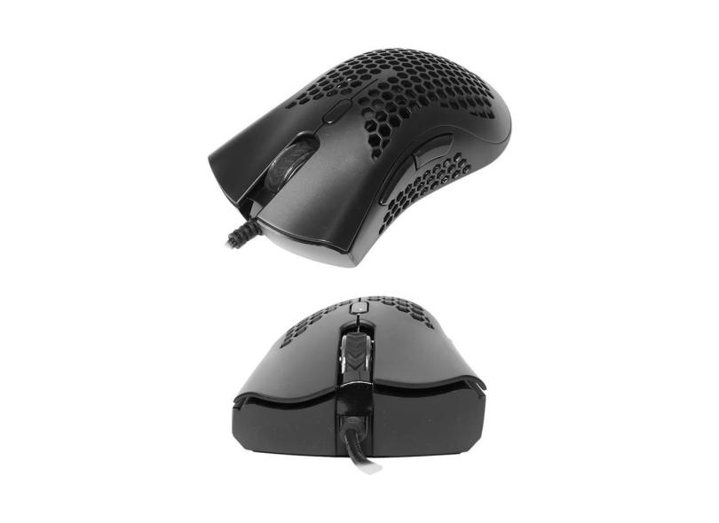 Mouse Gamer Colmeia Preto Com Fio Usb / 7200 Dpi / 7 Botões