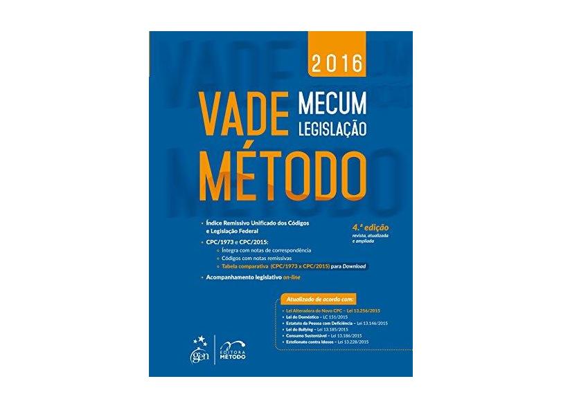 Vade Mecum. Método Legislação - Vários Autores - 9788530968564