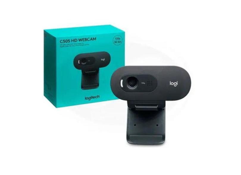 Webcam Logitech C505 Hd Com Microfone De Longo Alcance