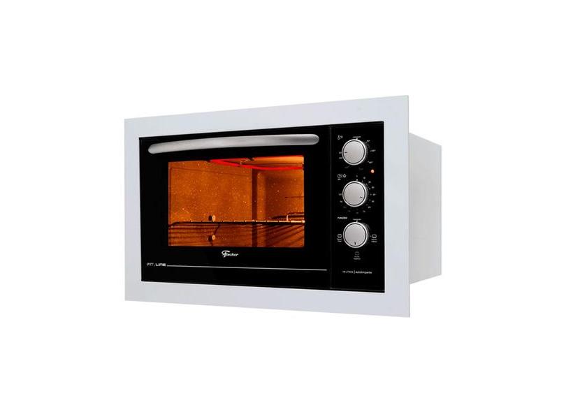 Forno Elétrico De Embutir Fischer 48 Litros Branco Fit Line Fit Line